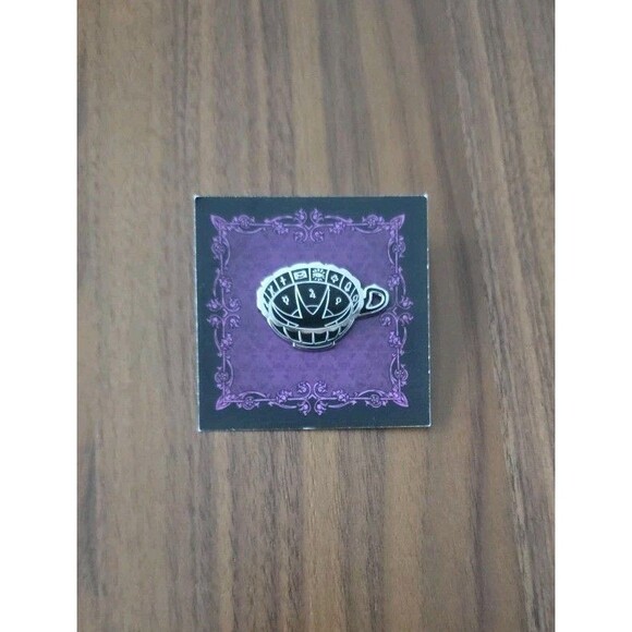 Jewelry - Teacup of Fortune Enamel Pin by Pickety Witch Nelros Cup of Fortune Tea Leaf